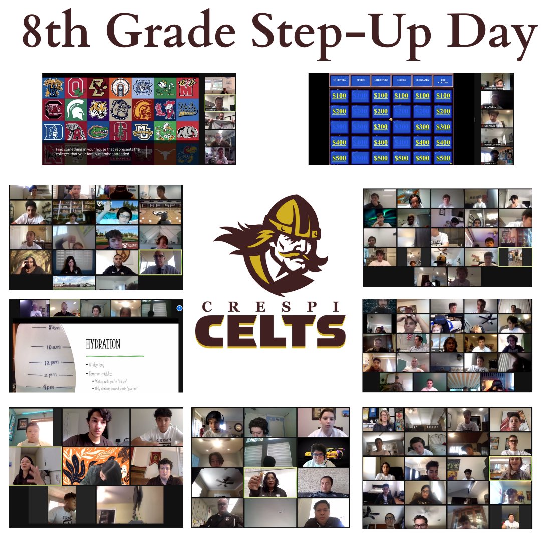 CrespiCarmelite's tweet image. Today we hosted our virtual 8th Grade Step-Up Day! They built mini robots, played Jeopardy, dressed up as our Celt mascot, escaped virtual escape rooms and experienced what it was like to be a Crespi Celt! #FutureCelts #CeltPride