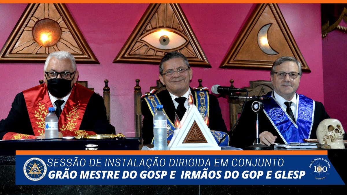 GospSP's tweet photo. Sessão de Instalação na A∴R∴L∴S∴ Crescer e Evoluir 3767 de Guarulhos, do VM Wilson Roberto Balduino.Cerimônia foi presidida pelo Serenínissimo Grão Mestre Benedito Marques Ballouk Fº, 1ºVig Leonardo Santos dos Anjos e 2ºVig Marcelo A. Nacarato B. De Domenico #gosp #gop #glesp https://t.co/o2gWLy00Ms