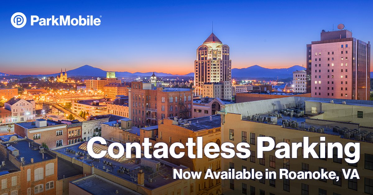 ParkMobile is now live in Roanoke, Virginia! Use the ParkMobile app for a contactless way to pay for your spot throughout the city 🚗 

Download the app: ow.ly/2ci350BZOHk

#ContactlessParking #SkipTheMeter #RoanokeVA