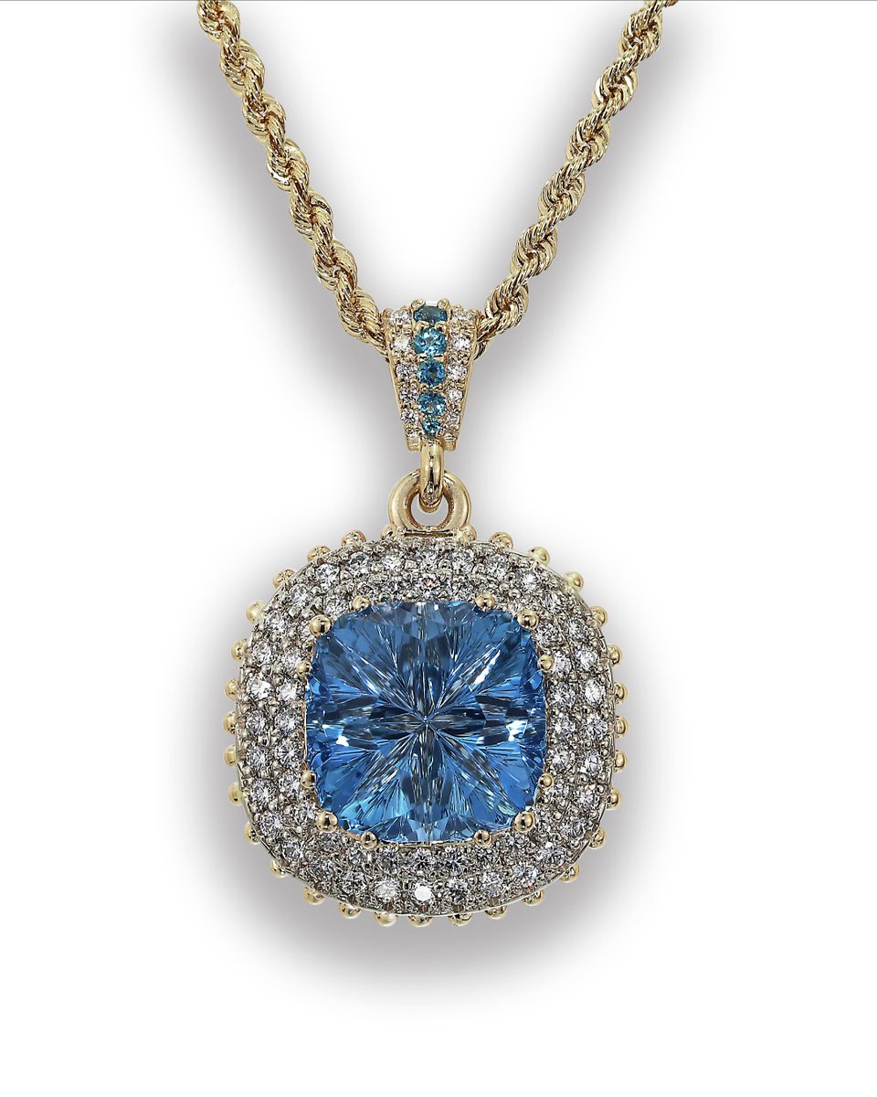 Blue Topaz Starbrite™ Cut by John Dyer & Co. 
In a pendant made by @redtreecustomjewelry 

redtreejewelers.com

#topaz #topazjewelry #topazpendant #november #gemstones #gems #gemstonejewerly #blue #redtreejewelry #JohnDyerGems