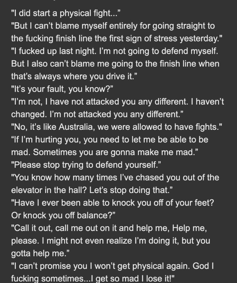CupChipped's tweet photo. @Variety These are Amber Heard's words on the same tape where Johnny Depp says: "there can be no physical violence" and "if things get physical, we have to separate" to which she replied: "no, we don't". Judge it yourself. https://t.co/DGtJZN63ZH