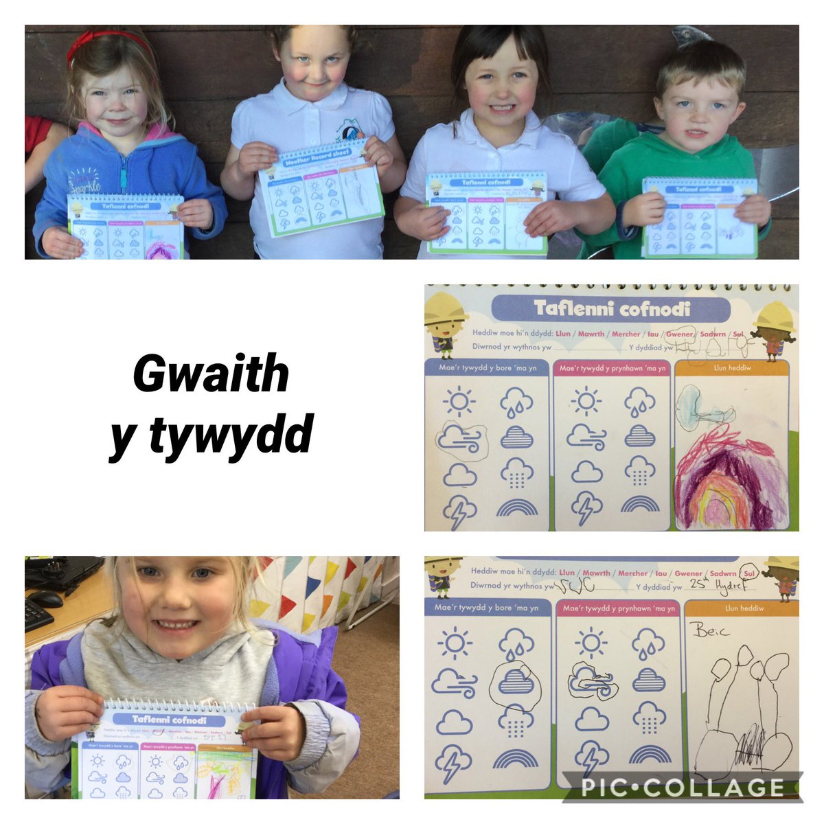 ysgolybannau's tweet photo. Roedd plant y Derbyn wedi mwynhau cwblhau eu calendrau ‘Dyna dywydd’ dros hanner tymor. Diolch @BookTrustCymru 

Our reception children enjoyed completing their ‘Weather watch’ calendars over half term. Diolch @BookTrustCymru 

#cyfnodsylfaenybannau @PowysFp #poridrwystori https://t.co/TnWSrg5Hj8