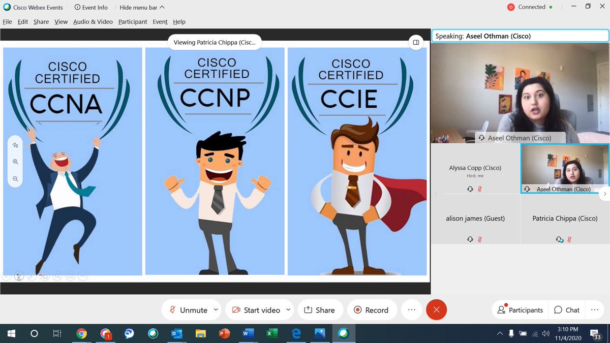 I enjoyed every bit of speaking to students about the STEM field and Cisco certificates as part of #Takeyourkidstoworkday <a href="/CiscoCanada/">Cisco Canada 🇨🇦</a>! Even though it was virtual, the excitement and the interest of the students was immense! #cisco #stem