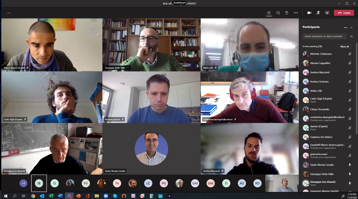 vynisle's tweet photo. Great Kickoff meeting today!!! Really inspiring...I really miss to meet in person my colleagues. @EU_Commission #FETOPEN #Metafast. More than 30 people for a call! @CerulloLab @deangeliscda @AttilioZilli @useppemarino @ClaireFoundling @UniJena @fisipolimi @polimi @unibs_official https://t.co/3PgpF04Fwn