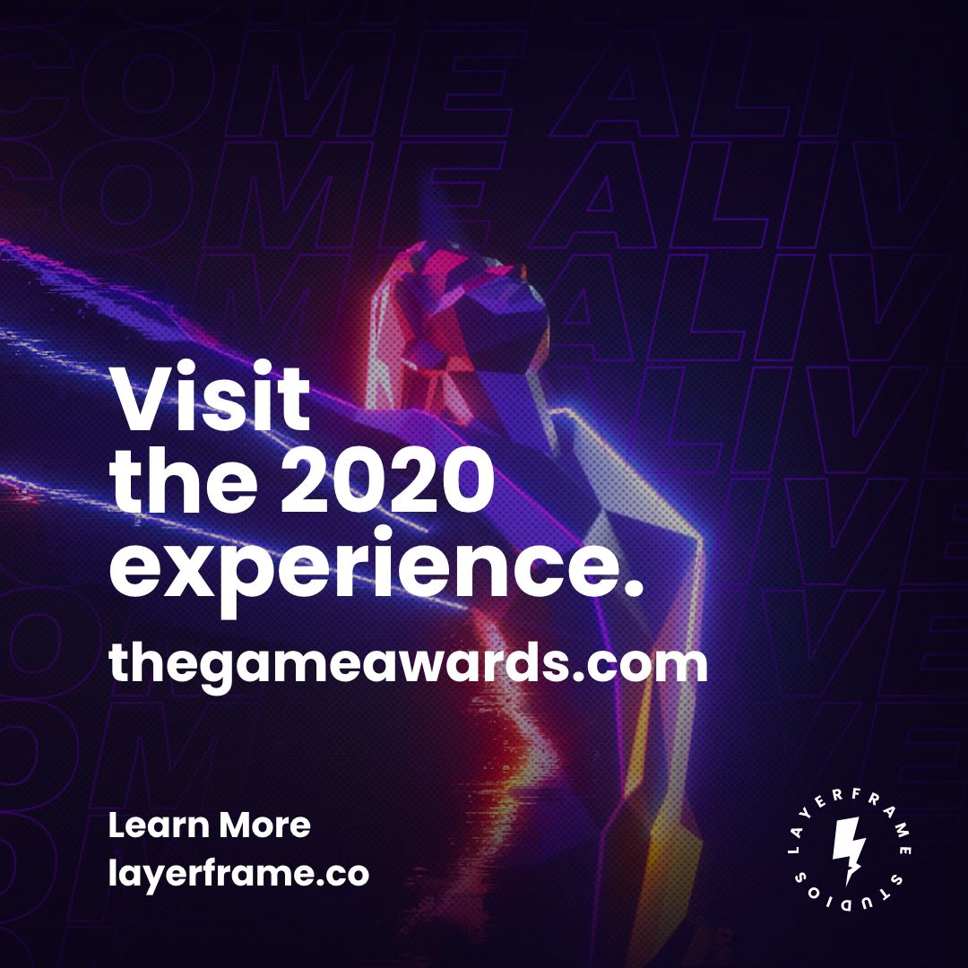 layerframe's tweet photo. Bold colors, drippy neon effects and rich typographic implementation defined the fresh and vibrant look of @thegameawards 2019 set a new standard that will only be topped by 2020 😏  To check out the full case study, visit https://t.co/jPLJ5qIGvK ⚡️ (Part 5/5) #thegameawards https://t.co/kfDNAPfpOk