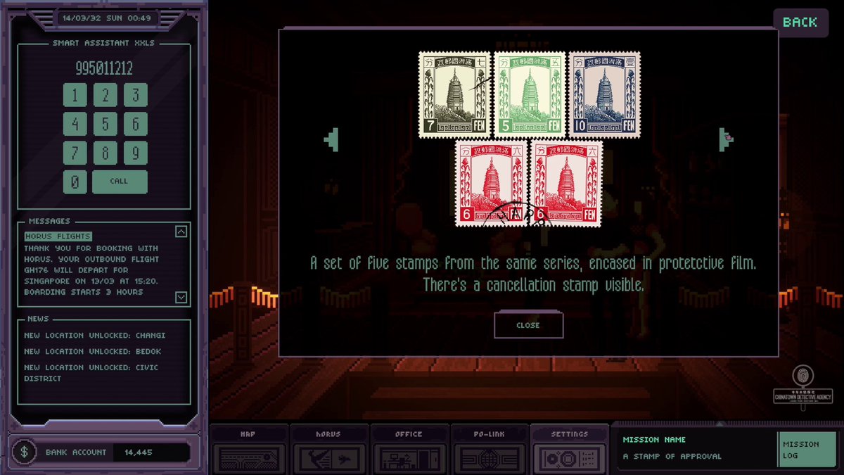 genintco's tweet photo. @Reach_TheGame Thanks for hosting #AdventureGameFriday! You have a unique art style that is very eye catching 😍

Inspired by the classic Carmen Sandiego games, Chinatown Detective Agency is a cybernoir mystery adventure game that takes you across the world in 2032.

https://t.co/pY9YahBYFw https://t.co/7ZX0bjPPZu