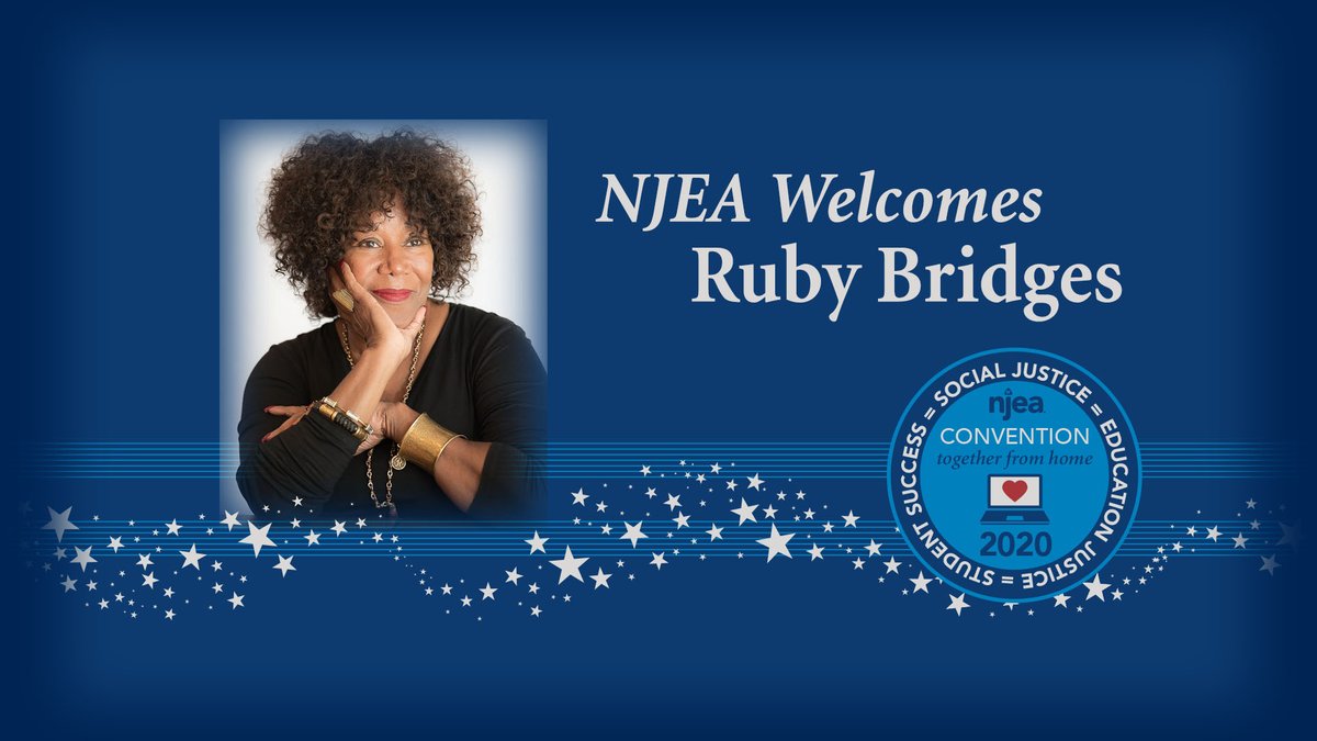 NJEA's tweet photo. Ruby Bridges' keynote address begins at 3:30 pm. We'll see you there! #NJEAConvention #TogetherFromHome https://t.co/GT3istTHa6