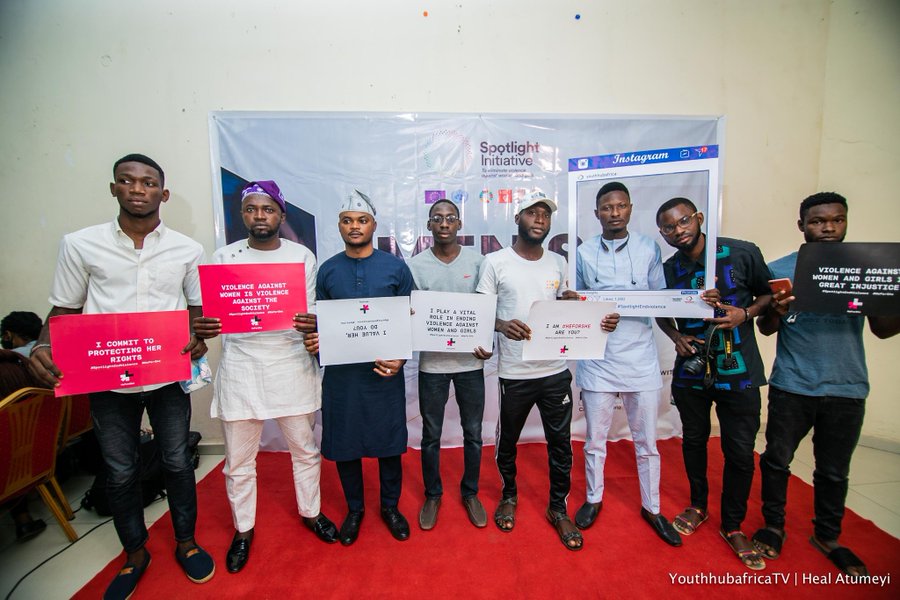 yasmin_buba's tweet photo. The role of men in ending GBV cannot be underemphasized. It is a collective duty for all, so in sensitization, men should be carried along

#YHAAdvocates #UniteAgainstGBV , #MensWeek #MenSummit #SpotlightNG #SpotlightEnviolence

@GlobalSpotlight @youthhubafrica @UNFPANigeria https://t.co/US3BMz8l9w