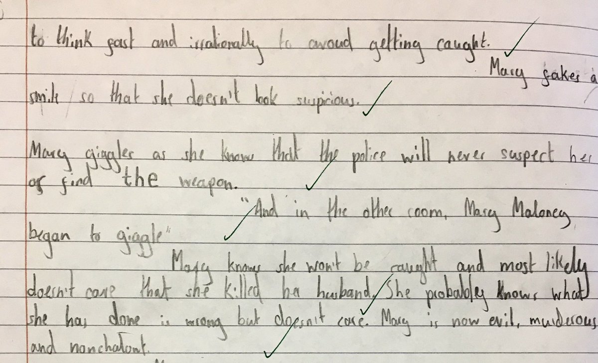 Totally blown away by 1M1 superstars Ella and Lily 🤩 These pupils have been working so hard in S1 English, and it’s all paying  off! Their first time writing critical essays and their work is fabulous ⭐️😍⭐️