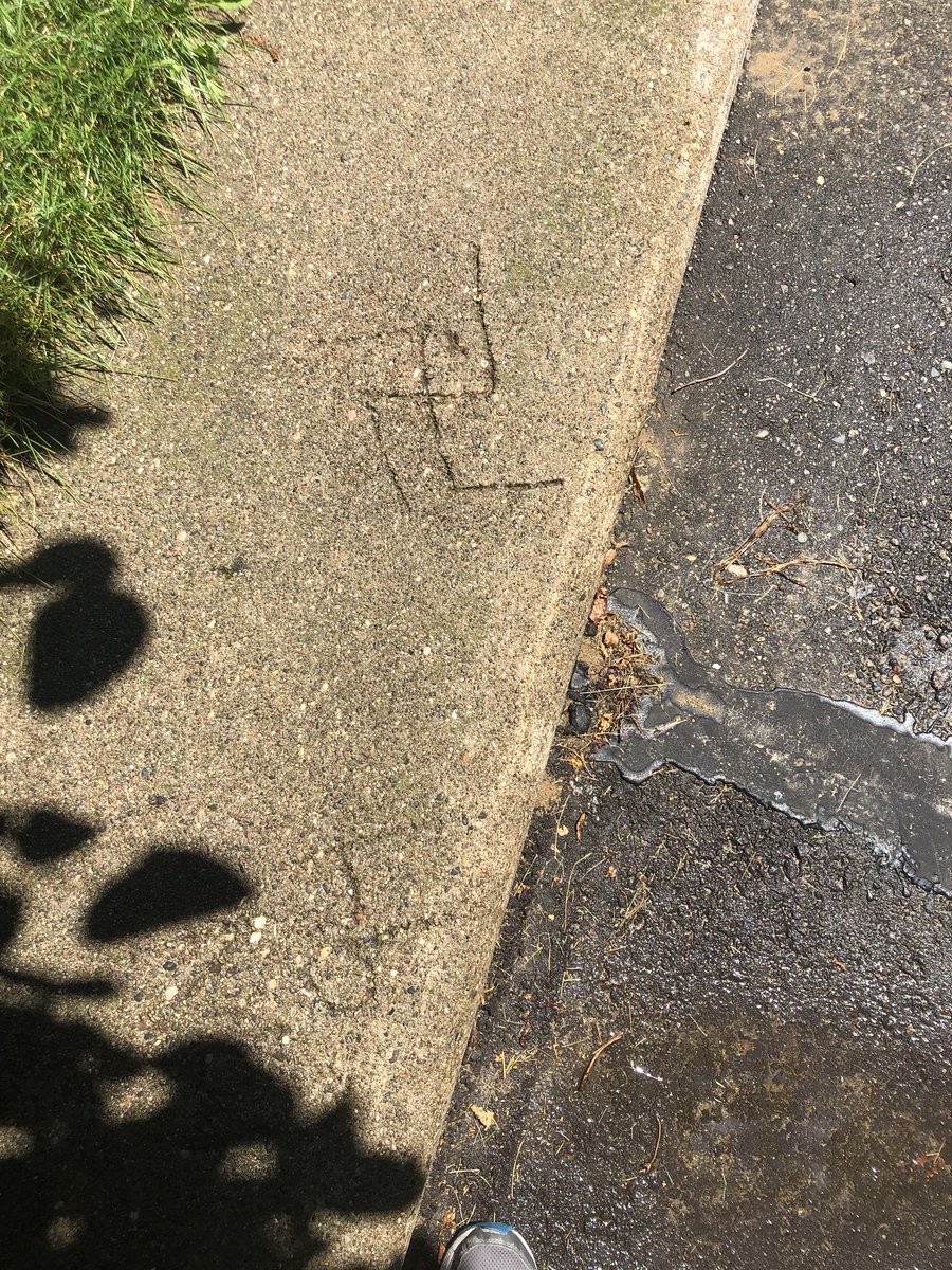 JonHouserComedy's tweet photo. Hey @Edwardroseapts I’ve notified management 3 TIMES asking to have maintenance remove this offensive symbol next time they do routine concrete replacement. You replaced numerous portions of sidewalk 2 days ago, and didn’t touch this. I guess you’re proud of it then? https://t.co/5Io2LY2cSH