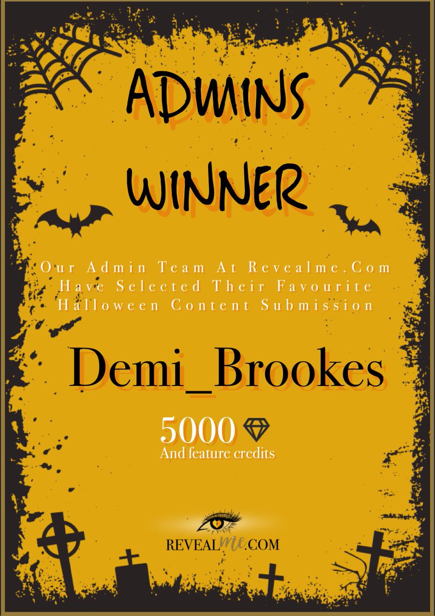 RevealMeCom's tweet photo. 𝐑𝐞𝐯𝐞𝐚𝐥𝐌𝐞’𝐬 𝐀𝐝𝐦𝐢𝐧 𝐏𝐢𝐜𝐤

We LOVED watching all your Halloween content, but our favourite goes to the lovely Demi_Brookes 

https://t.co/t1eULodvsx

#RMcomp #RevealMeVIP https://t.co/gUqukTqWvi