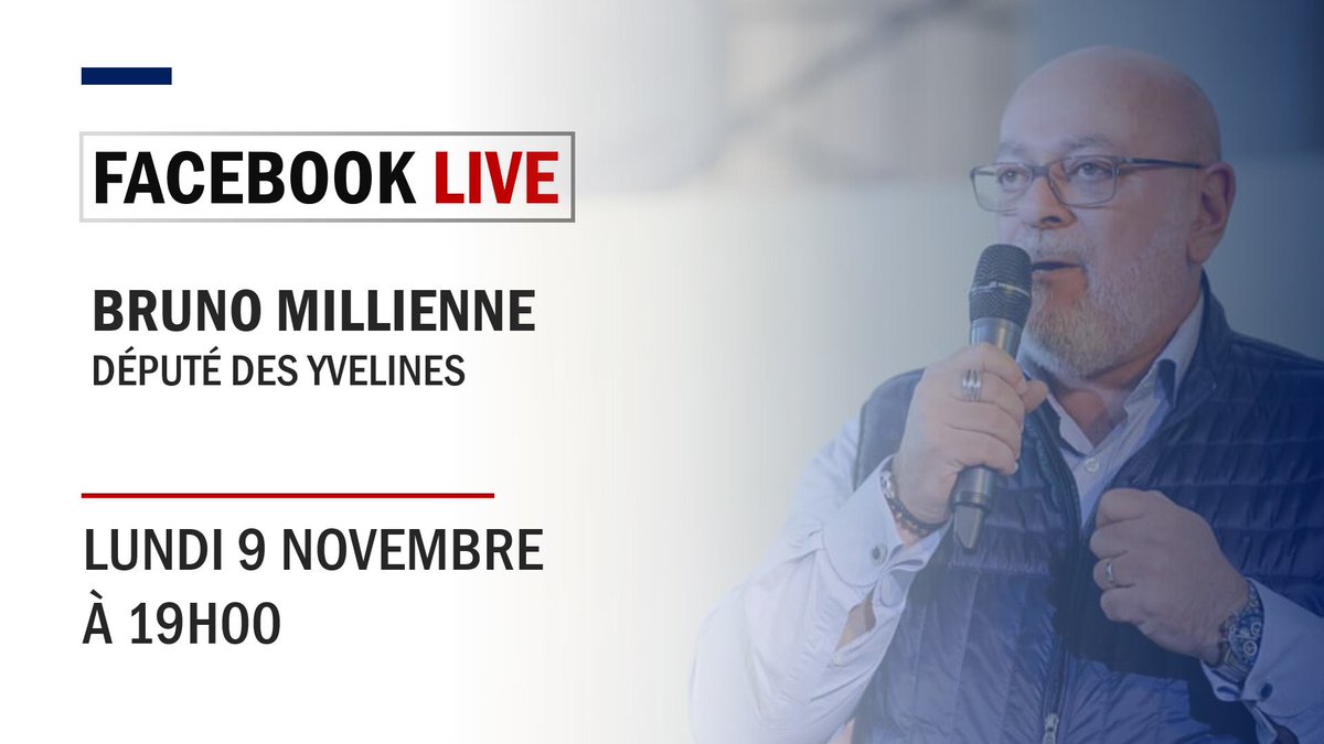 BrunoMillienne's tweet photo. FACEBOOK LIVE🎙

Retrouvons-nous lundi 9 novembre à 19h00 pour échanger sur les sujets de votre choix, en direct sur ma page Facebook !

Vous pouvez poser vos questions, en direct ou dès maintenant, en commentaire et en message privé !

Prenez soin de vous.🍀 https://t.co/3dU6ecYGLx