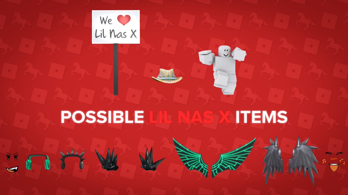 Rbxnews On Twitter Here Is An Early Look At Some Of The Possible Roblox Lil Nas X Event Items All Of These Items Were Leaked Alongside Each Other Https T Co Sxgrbl6r5u - possible roblox lil nas x event items all the roblox event items Rbxnews On Twitter Here Is An Early Look At Some Of The Possible Roblox Lil Nas X Event Items All Of These Items Were Leaked Alongside Each Other Https T Co Sxgrbl6r5u - all the roblox event items