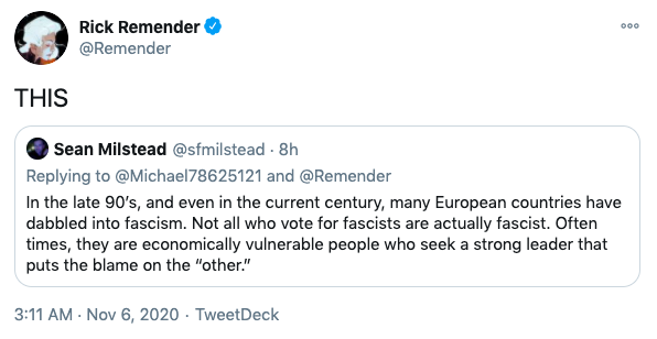 But...that's actually fascist, no?