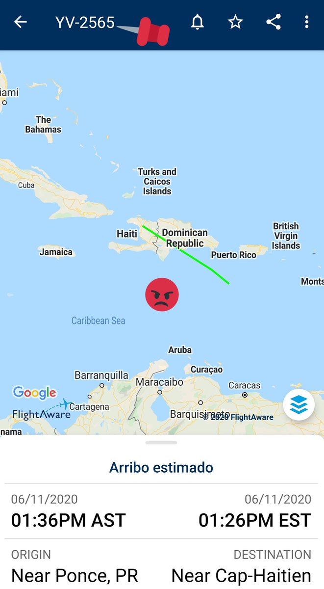 Arr3ch0's tweet photo. El sancionado LJ45 de PDVSA #YV2565 ya está en Cuba.
#Venezuela https://t.co/2v0xcNk1n4