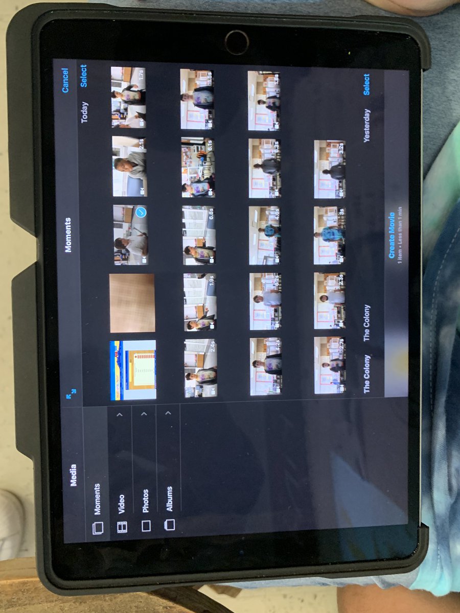 MrsCunningham5_'s tweet photo. Today we used iMovie to record our social studies skits #TechnologyTouchdown #TeamCamey https://t.co/PyUfAYNbeX