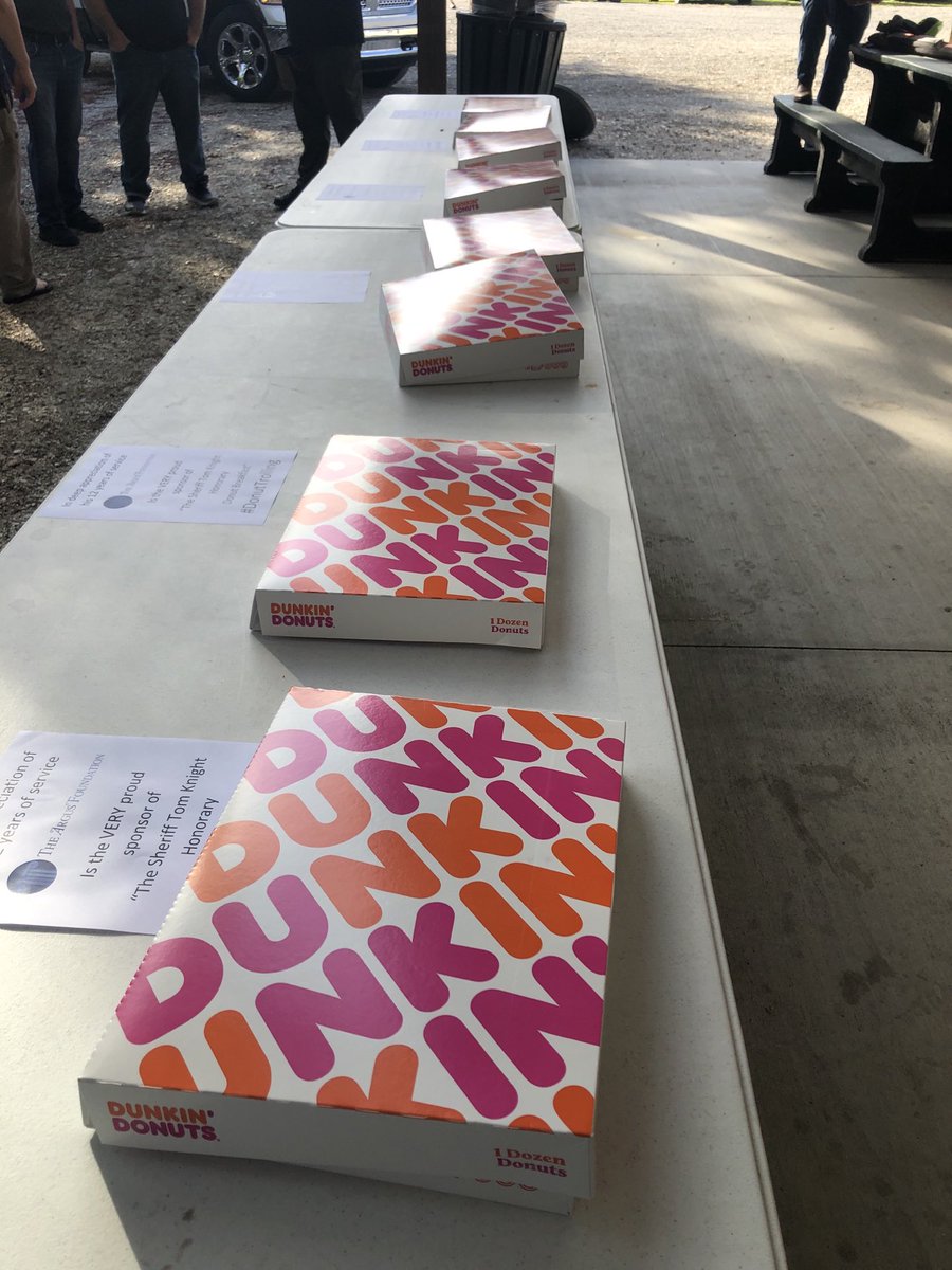 ArgusFoundation's tweet photo. We were happy to provide the Sarasota County Sheriff’s Office Charitable Foundation sporting clays shoot with some breakfast treats while we continue to help the Sheriff celebrate his 12 years of service!  #ArgusImpact #DonutTrolling  😂😂😂 https://t.co/WGyDQK6Dni