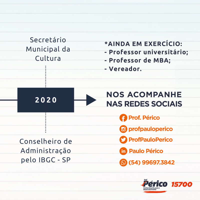 ProfPauloPerico's tweet photo. Para conhecer mais sobre minhas propostas e me acompanhar em todas as redes sociais, acesse o site https://t.co/9mppeonbZT

#15700 #vereador #profperico #caxiasdosul #eleicoes2020 https://t.co/JoKhaVmmoq