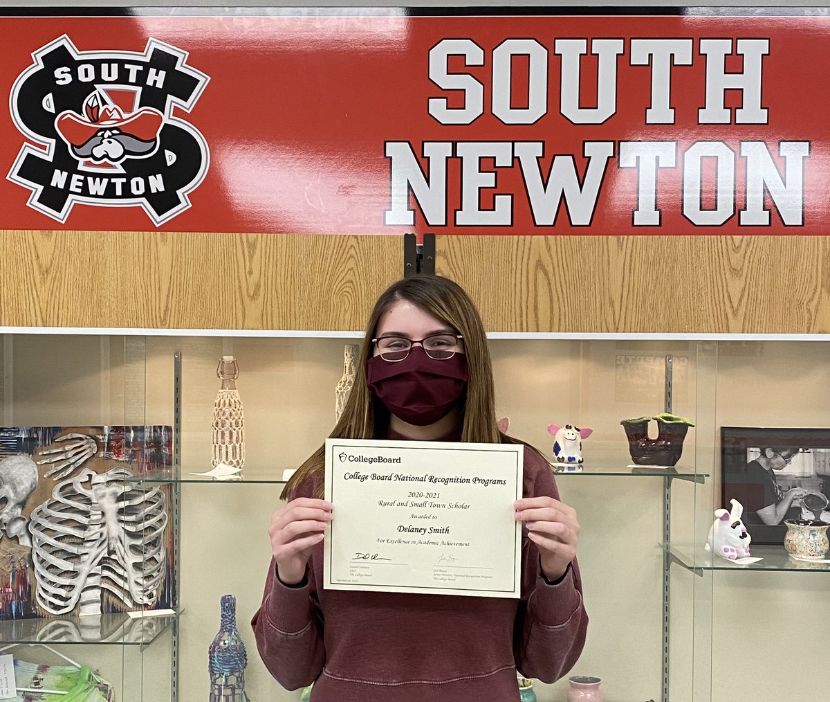WmRyanSmith's tweet photo. Congratulations to Delaney Smith on being selected for the College Board National Rural and Small Town Recognition Program! What an outstanding educational achievement Delaney! @SouthNewton https://t.co/Rxthj25baz