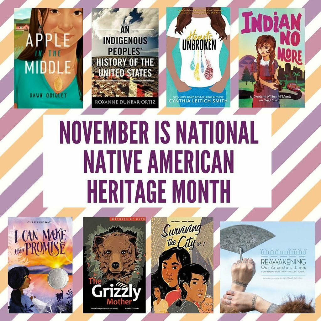 CardozoEC's tweet photo. November is National Native American Heritage Month-celebrate by reading one of these great books! #dcreads #cardozoreads #dcpslibraries https://t.co/l9Ms8Gn95T
