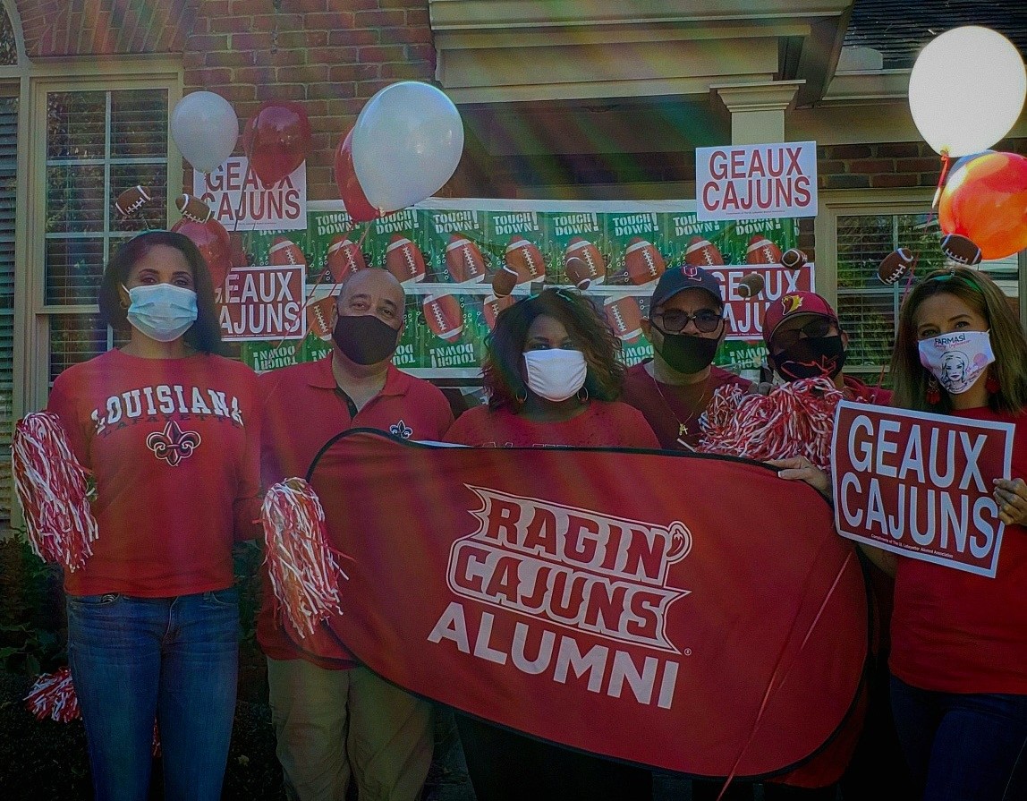 NatePapillion's tweet photo. Homecoming event for my University at my office.  Great to see Louisiana Alumni again!  #ULL, #GeauxCajuns https://t.co/kCYT74t0k7