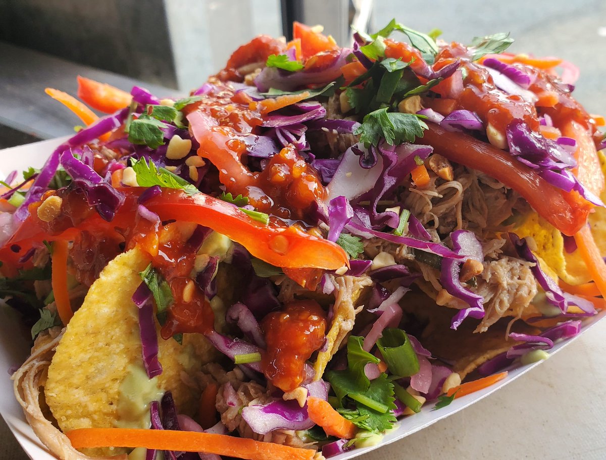 Its National Nacho Day and are celebrating with a burst of flavors!! 

Get it with our Hoisin Braised Pork Belly or Pineapple Teriyaki Glazed Chicken, you will be more than happy!!

Check us out tomorrow

➡️ 12-3pm The Vault - Maltby, WA
➡️ 4-7pm  Beverly Food Park - Everett, WA