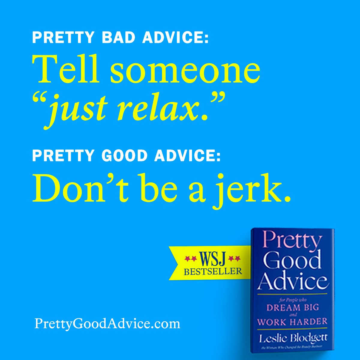 LeslieBlodgett's tweet photo. #PrettyGoodAdvice https://t.co/NHxgyZZ4H6