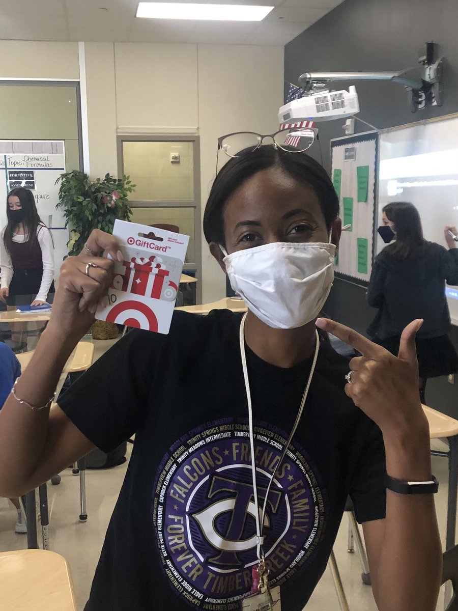 Congrats to @TimberviewMS first Bingo winner Zoe Ivey! Teachers turn in those Bingo cards!