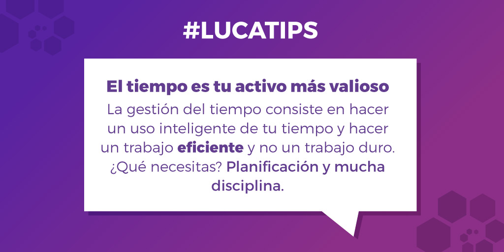 luca_center's tweet photo. Planifica - Organiza - Evita distracciones.
#eltiempoesoro #lucatips https://t.co/qNodMvbOVe