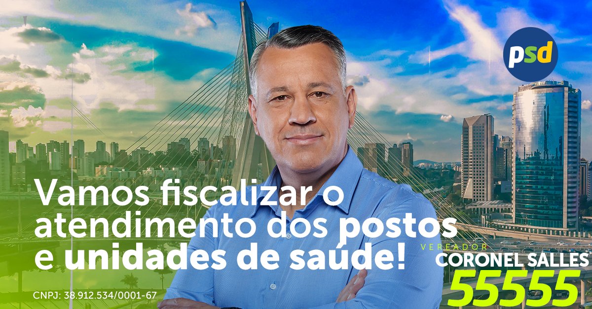 Olá amigos e amigas!

Como vereador, vamos cobrar a transparência da Ouvidoria da Saúde, para fiscalizar o atendimento dos postos de saúde e unidades da saúde.

Com muito esforço e dedicação, vamos melhorar a saúde pública de nossa cidade de São Paulo! Vote Coronel Salles 55555!