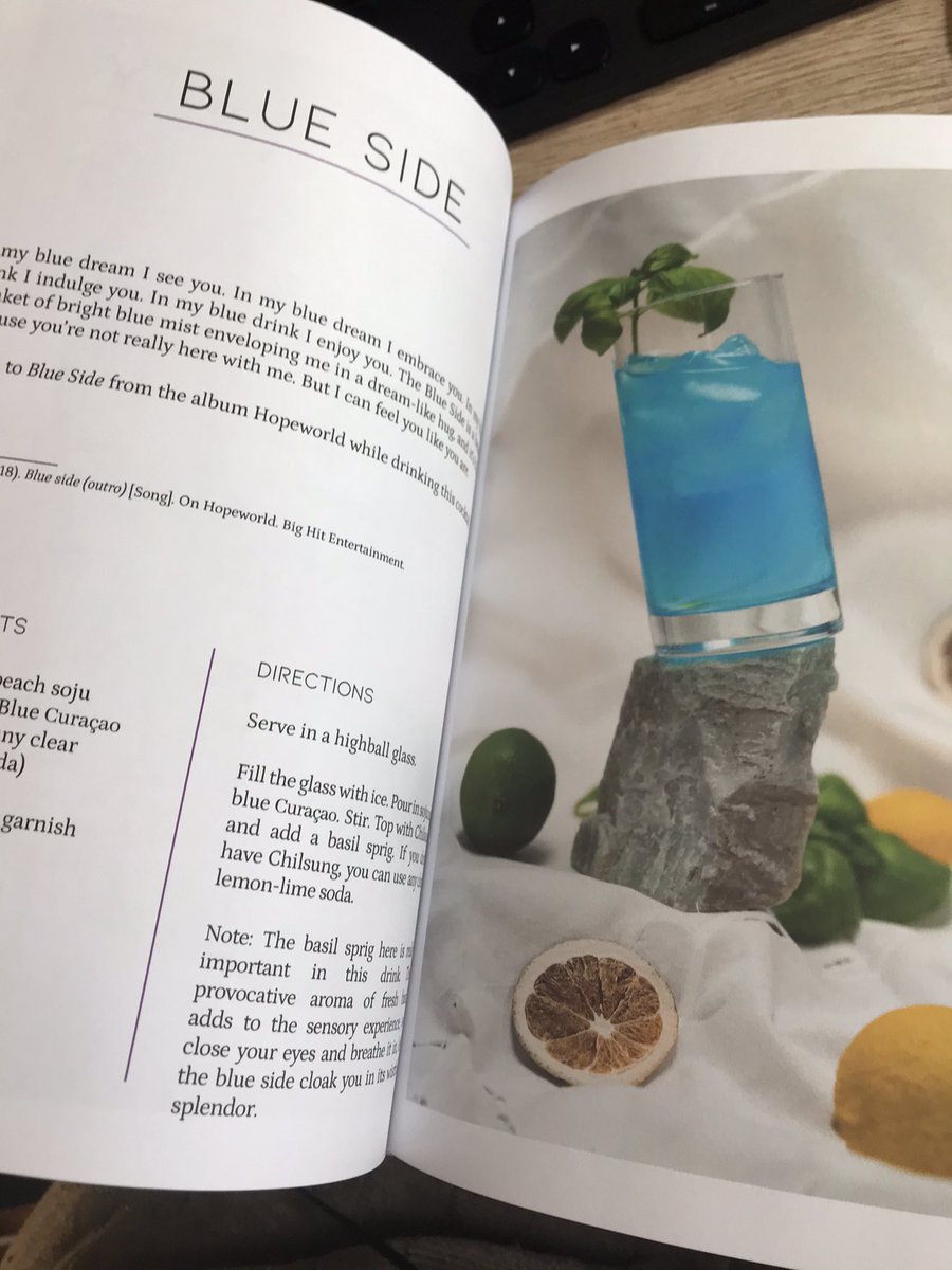 I’m so excited! I got a book (made by an ARMY) of BTS-inspired cocktails called Bring The Spirits and I cannot wait to bust these out at a BTS Concert night with my ARMY-IRLs!  @BTS_twt