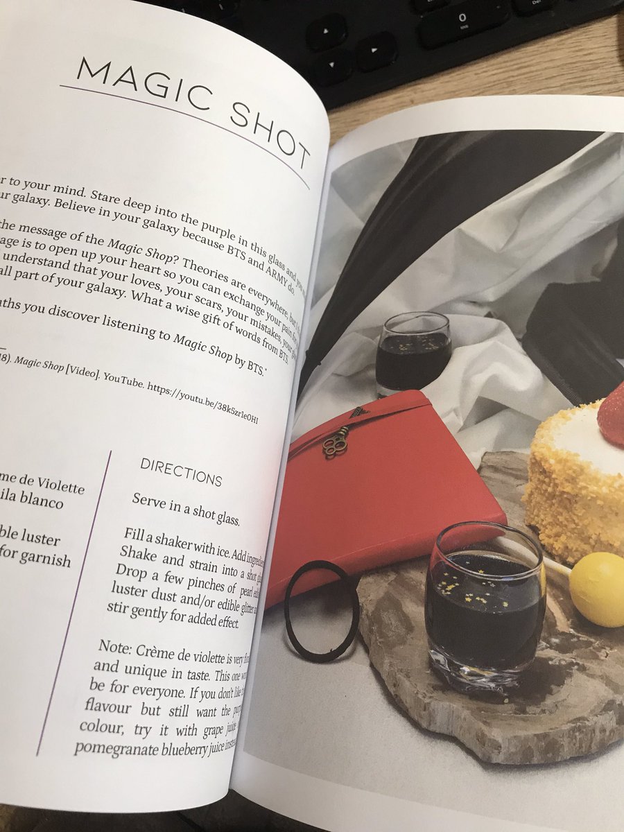 I’m so excited! I got a book (made by an ARMY) of BTS-inspired cocktails called Bring The Spirits and I cannot wait to bust these out at a BTS Concert night with my ARMY-IRLs!  @BTS_twt