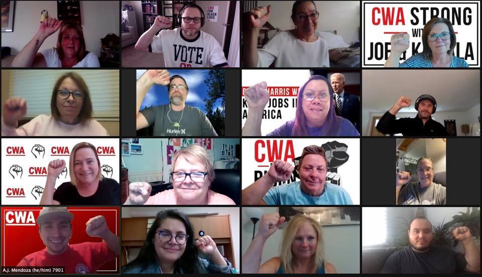CWAUnion's tweet photo. As we wait for the final election results, let's take a moment to appreciate all the amazing CWA members who worked so hard during this election to get out the vote for pro-labor candidates. #CWAVotes
See some election highlights here: https://t.co/0E3V3zFHfR https://t.co/eKm8sMpZ1w