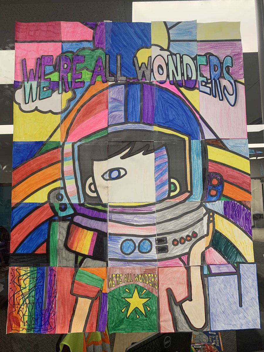 HaleyKhatib's tweet photo. Our 💙WONDER💙 party was out of this world 🚀 "When given the choice between being right and being kind, choose kind."  @RJPalacio #wonderclassroom https://t.co/isuzLdm9uT