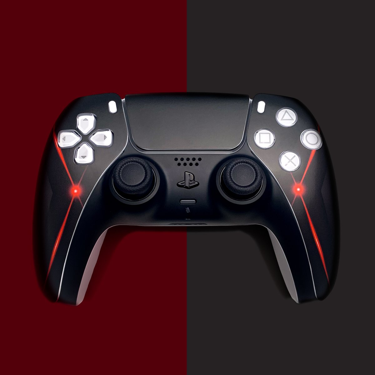 StickyBunnyCo's tweet photo. Your PS5 controller skin pre-orders have started shipping out today! Here's a glimpse of our best-selling design thus far. Seems a lot of you prefer the black look over the white. Guess we don't always gotta be cute and adorable! https://t.co/Fq13dexOpV