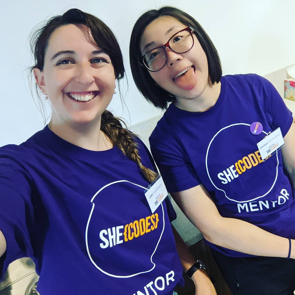 Amys_Kapers's tweet photo. We might be missing @msandfor at @shecodesaus again today but @jkeatnuxsuo and I are doing our best to channel her energy π
#WhoCodes? #SheCodes https://t.co/RPdM5zbLUt