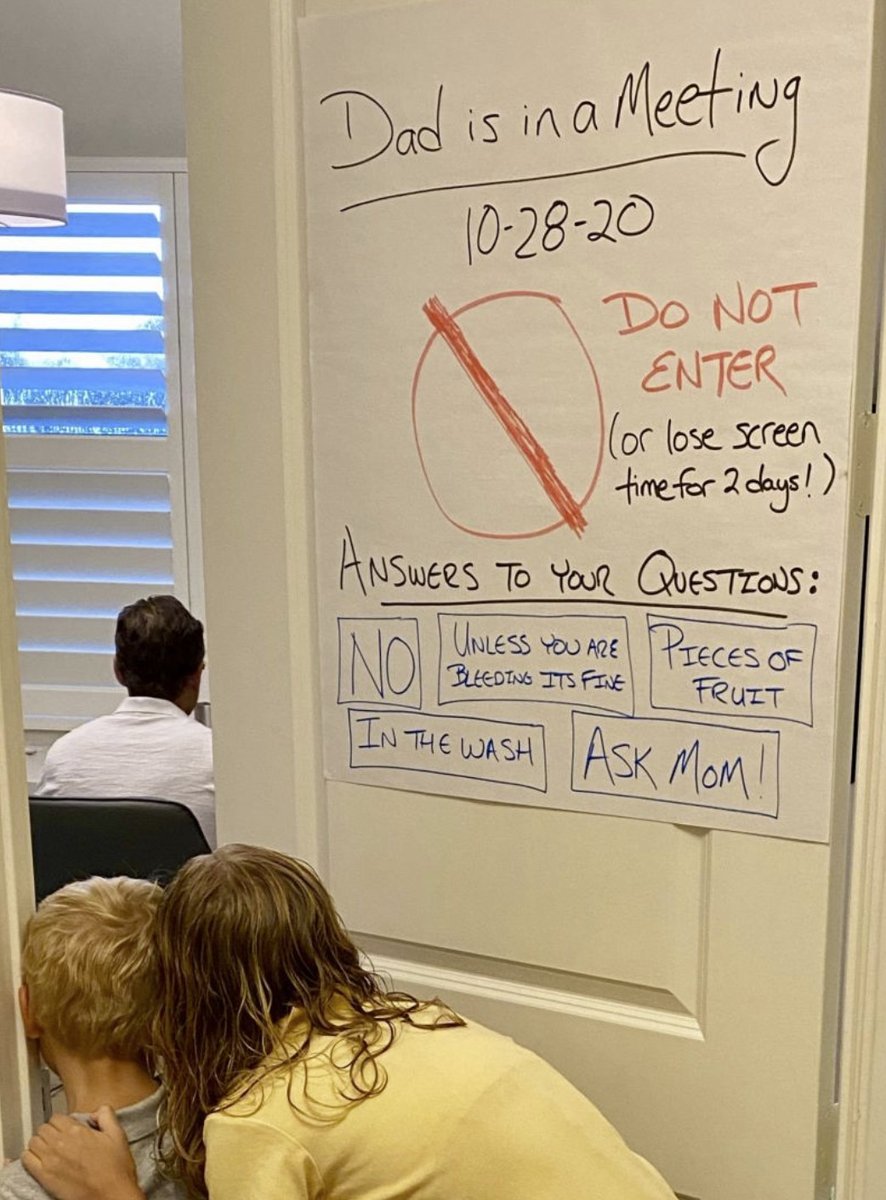 Bill_Gross's tweet photo. "Dad is in a meeting.."

The "Answers to your Questions" section is great!

From David Kuhl on LinkedIn. https://t.co/YN6cSadBZp