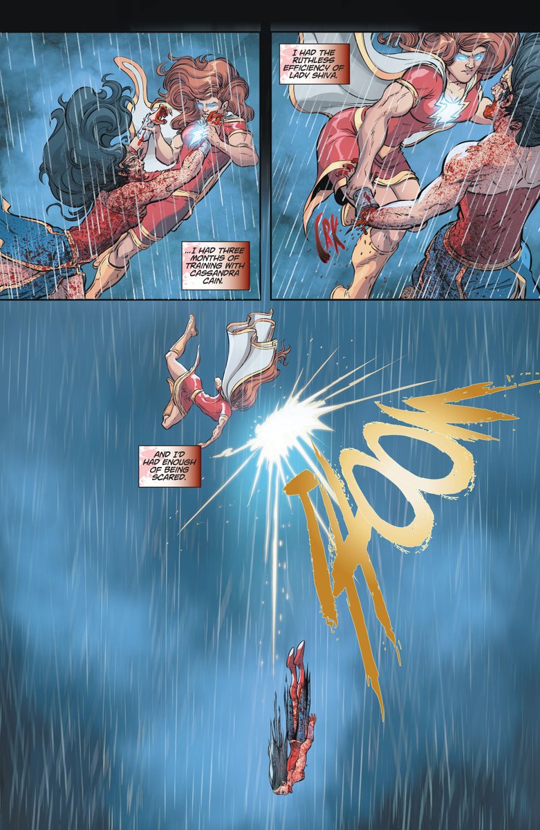 Lest we forget, DCeased: Unkillables ended with a Mary Marvel trained by Cassandra and Lady Shiva. It's almost like Taylor took a look back at this and wondered, well, what can the Marvel family give back to Cass in return?Turns out, quite a fucking lot.