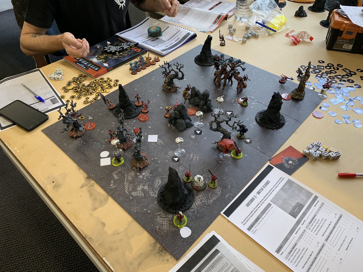 WarHQcom's tweet photo. Round 2 currently being played @ Incursion #KillTeam Spring 2020 https://t.co/dQCJSKyO6t
