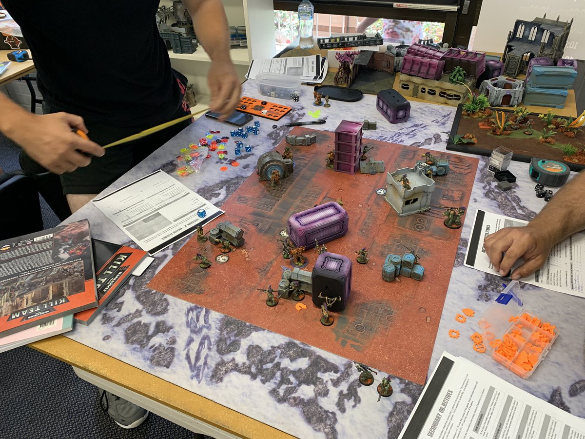 WarHQcom's tweet photo. Round 2 currently being played @ Incursion #KillTeam Spring 2020 https://t.co/dQCJSKyO6t