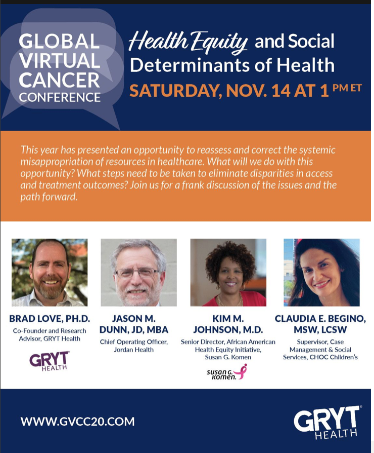 We hope you'll join us at #GVCC20 for this important discussion on Health Equity &amp; how the lack of equity negatively affects individuals and the healthcare industry as a whole. 
<a href="/health_jordan/">JordanHealth</a> <a href="/SusanGKomen/">Susan G. Komen</a> <a href="/chocchildrens/">CHOC</a> 
grythealth.com/events/gvcc20/… #HealthCareEquity #PatientVoice
