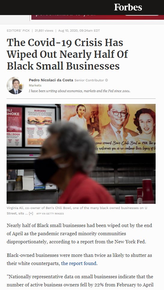Like I said 4 years ago, Donald did nothing to help his supporters but keep white people at the top of the racial caste system. Millions are out of work (more than during the Great Depression), many businesses are closed forever (nearly half of Black owned businesses have closed)