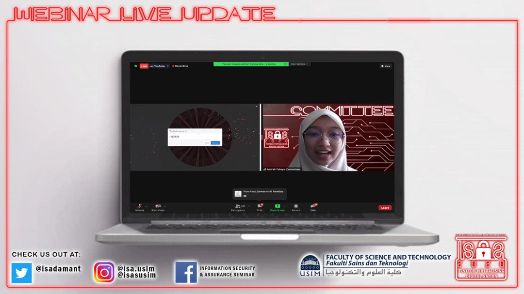 IsAdamant's tweet photo. LIVE UPDATE FOR ISAS20! 

Lucky Draw Session just happening! We welcome you to join ISAS20.

Stay tuned with us for more updates on ISAS20! 

Join us on another platform: 

📽️ Youtube Live:  https://t.co/oOqFOi5Ql3

#ISAS2020
#FINTECH 
#VIRTUALISINGDIGITALNATION https://t.co/eaQjhGbn9T