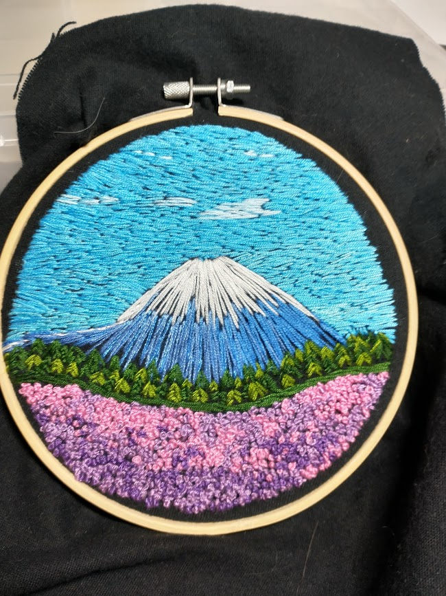 My next piece: Mount Fuji.I was much happier with this one.