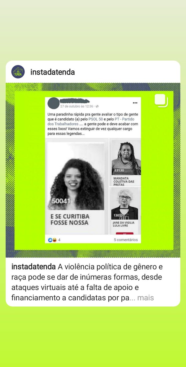 GiorgiaPratesMP's tweet photo. RACISTAS não dormem.
#vqq
#Eleicoes2020
#mulherespretanapolitica https://t.co/A36L72Bjwk