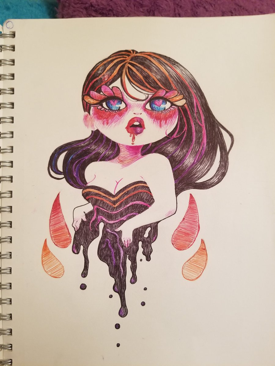 onlymesarts's tweet photo. Still figuring out how Twitter works, I feel like a grandma. How do I do the photo thing? Ugh, I finally got use to Instagram, this is going to end me...
#studiokiller #fanart #traditionalart #penart #curvy #cherry #helpomg https://t.co/THvZBatHne