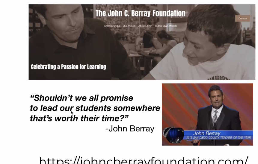 MrsJennCarr's tweet photo. Please considering honoring the memory of @johnberray &amp; his passion for learning &amp; education by donating to his foundation.  Just made my contribution. https://t.co/3gOU6TSP0Q #CMCmath #ScheduleQII @edcampOSjr https://t.co/rHZKzTPJ3l