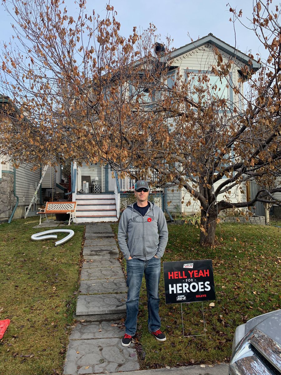 CJAY92's tweet photo. Let’s give a Hell Yeah for this Military Hero Kevin Townsend!
Nominate a military hero in #YYC by texting ‘Hero’ to 92-92-92 and we’ll shop up with a lawn sign and a gift from our good pals at @Trolley_5 !
- @jessemodz and @JDfromCJAY #CJAY92 #JesseAndJD #HellYeahForHeroes https://t.co/zIREEb0h60