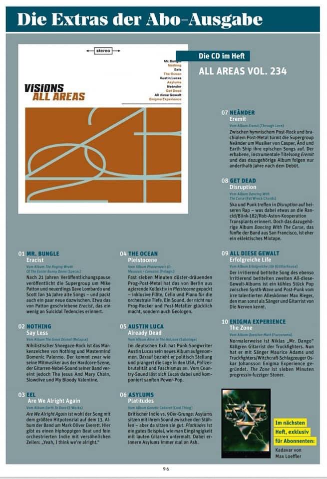 coolthingmusic's tweet photo. 🙌🏻GERMANY ALBUM FEATURE &amp; REVIEW🙌🏻

Big thx to @VisionsMags for this awesome @Asylumsband album feature &amp; review.

A lovely little mention of @coolthingmusic and some of the other artists on the Roster too @hate_bait @indianqueens_ @thehorseheads @beckiemargaret @CauseDistress 💚 https://t.co/4ICbf4HUVb