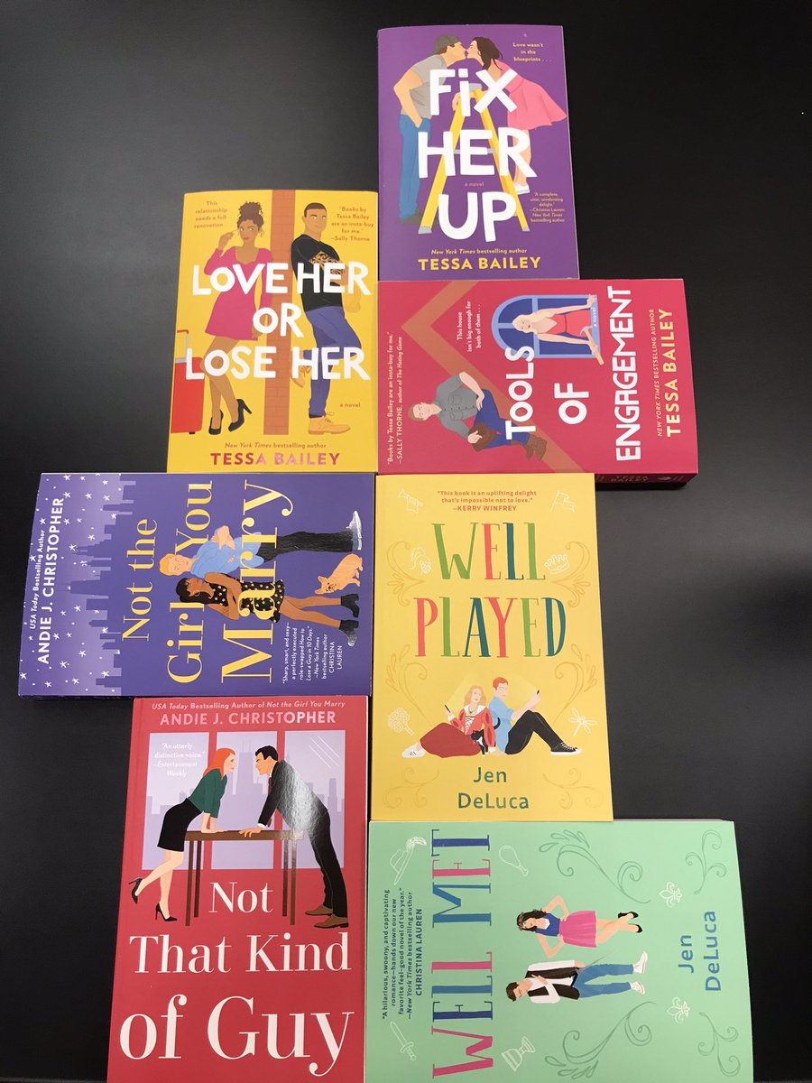 BNFairlaneGreen's tweet photo. Start a new romance series with our #WeekendRomance picks. Today we’re featuring Jen DeLuca, @authorandiej, and Tessa Bailey!
#bnfairlanegreen #weekendromance #jendeluca #andiejchristopher #tessabailey https://t.co/BeTcI0WgEO